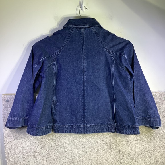 Apiece Apart Franke Swing Jacket Blue Denim Button Front Size Small Womens NWT - Picture 3 of 14